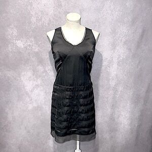 Gap Black Cocktail Sheer Tulle Detail Dress